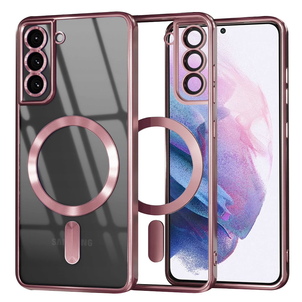 Capa MagSafe para Samsung Galaxy S21+ 5G G996, Techsuit, Luxury Crystal, Rosa