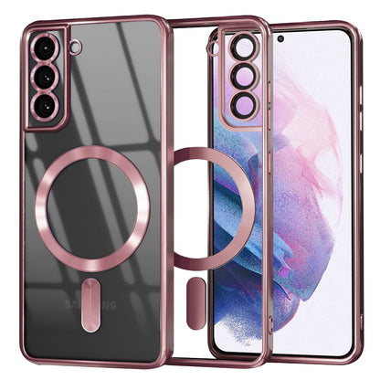 Capa MagSafe para Samsung Galaxy S21+ 5G G996, Techsuit, Luxury Crystal, Rosa