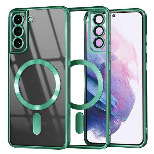 Capa MagSafe para Samsung Galaxy S21+ 5G G996, Techsuit, Luxury Crystal, Verde Claro