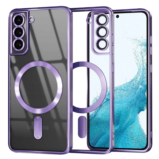 Capa MagSafe para Samsung Galaxy S22 5G S901, Techsuit, Luxury Crystal, Roxo Claro