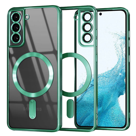 Capa MagSafe para Samsung Galaxy S22 5G S901, Techsuit, Luxury Crystal, Verde Claro