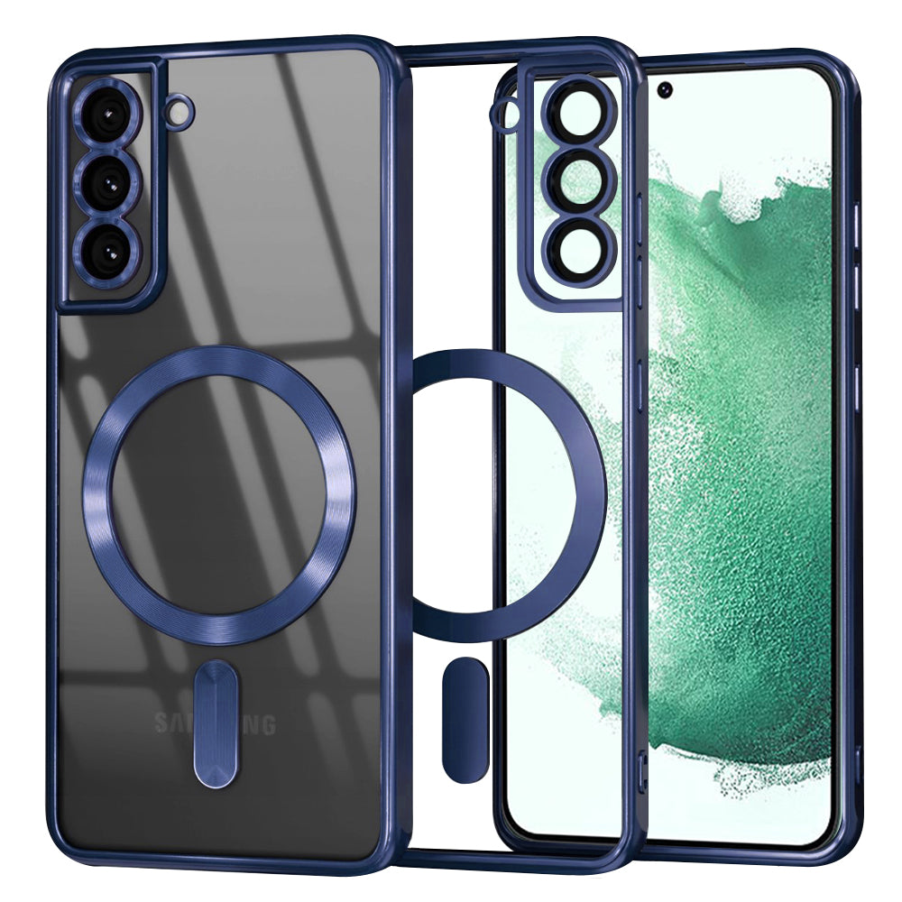 Capa MagSafe para Samsung Galaxy S22+ 5G S906, Techsuit, Luxury Crystal, Azul Escuro