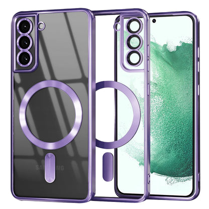 Capa MagSafe para Samsung Galaxy S22+ 5G S906, Techsuit, Luxury Crystal, Roxo Claro