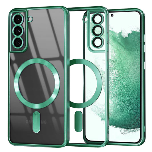 Capa MagSafe para Samsung Galaxy S22+ 5G S906, Techsuit, Luxury Crystal, Verde Claro