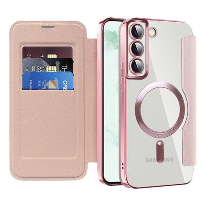 MagSafe Case for Samsung Galaxy S22+ 5G S906, Techsuit, SmartMag Book, Pink