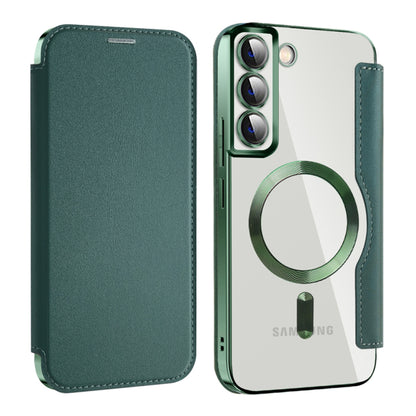 Capa MagSafe para Samsung Galaxy S22+ 5G S906, Techsuit, SmartMag Book, Verde