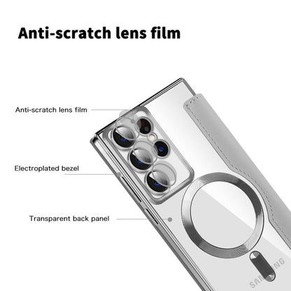 Capa MagSafe para Samsung Galaxy S22 Ultra 5G S908, Techsuit, SmartMag Book, Cinzento