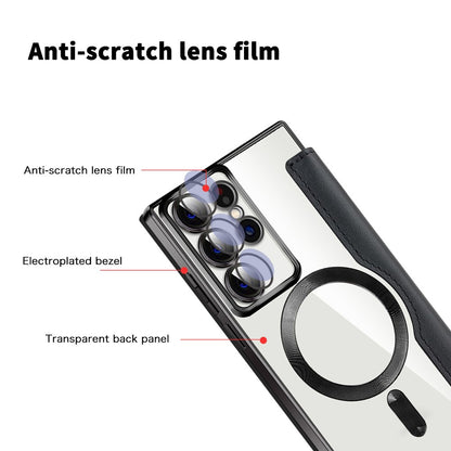 MagSafe Case for Samsung Galaxy S22 Ultra 5G S908, Techsuit, SmartMag Book, Black