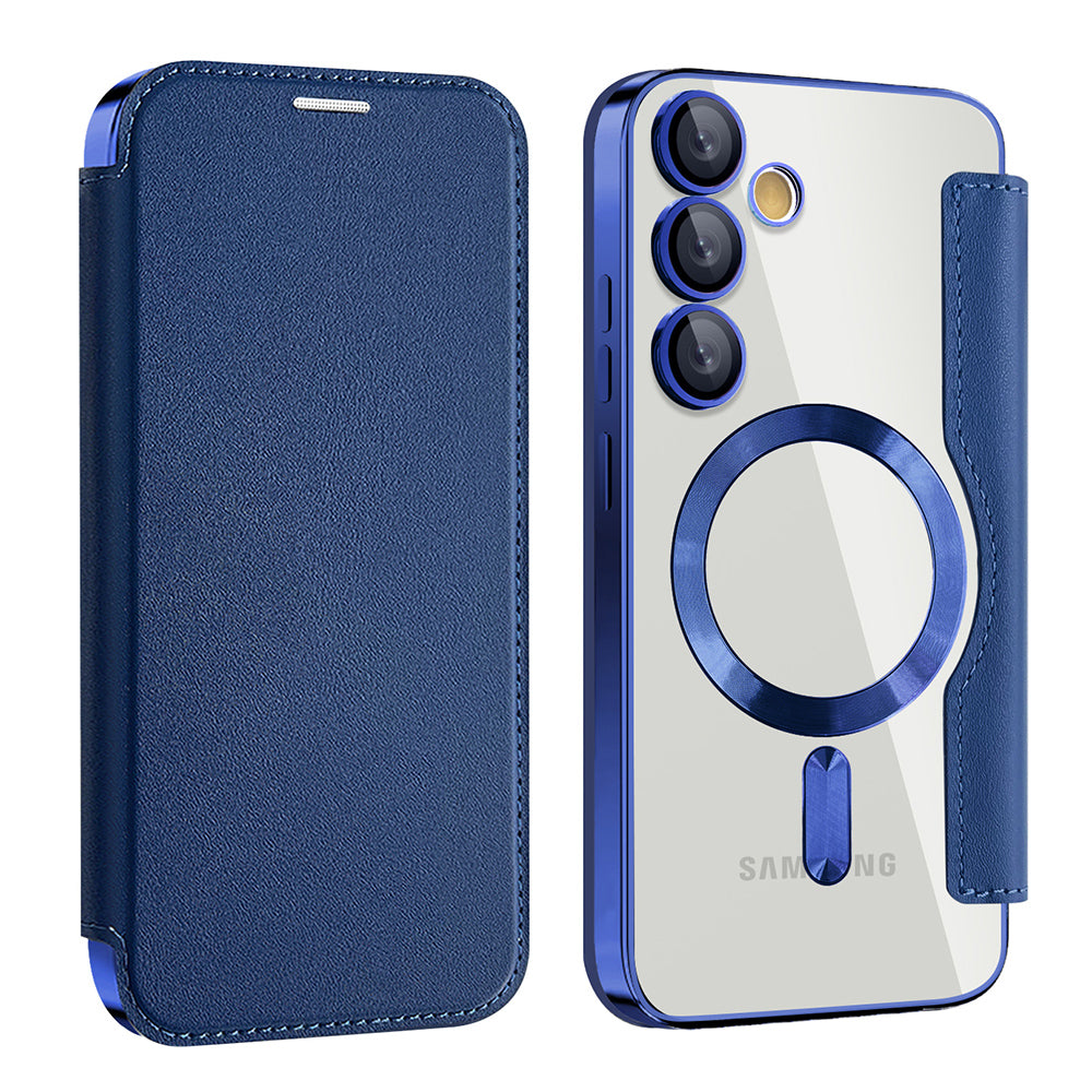 MagSafe Case for Samsung Galaxy S23 FE S711, Techsuit, SmartMag Book, Blue