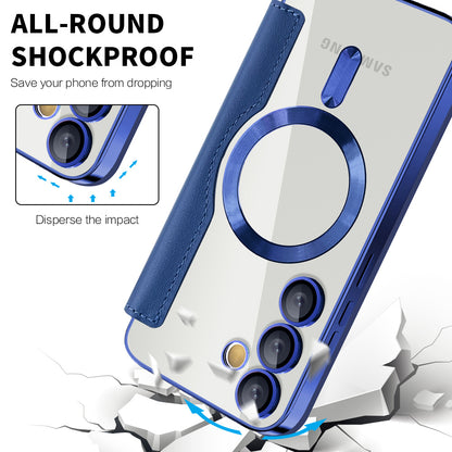 MagSafe Case for Samsung Galaxy S23 FE S711, Techsuit, SmartMag Book, Blue
