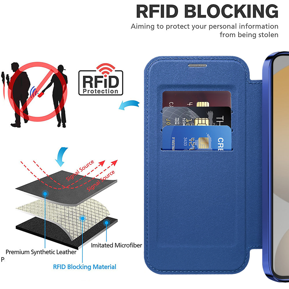 MagSafe Case for Samsung Galaxy S23 FE S711, Techsuit, SmartMag Book, Blue