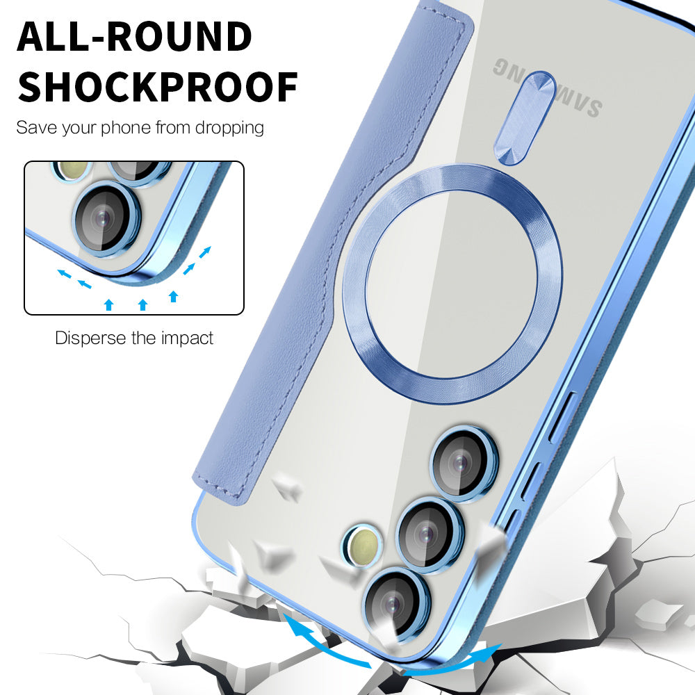 MagSafe Case for Samsung Galaxy S23 FE S711, Techsuit, SmartMag Book, Blue