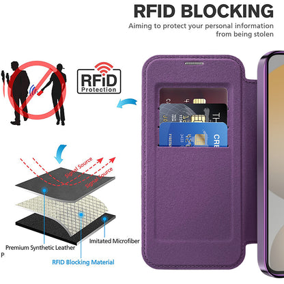 Capa MagSafe para Samsung Galaxy S23 FE S711, Techsuit, SmartMag Book, Roxo