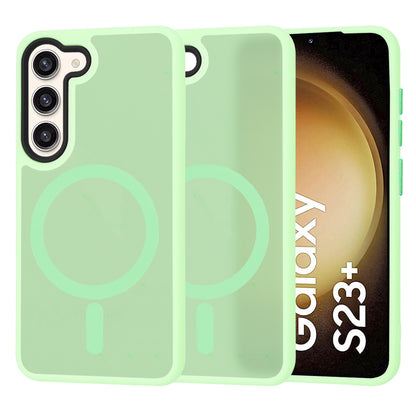 Capa MagSafe para Samsung Galaxy S23+ S916, Techsuit, HaloFrost, Verde Claro