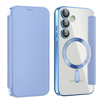 Capa MagSafe para Samsung Galaxy S23+ S916, Techsuit, SmartMag Book, Azul