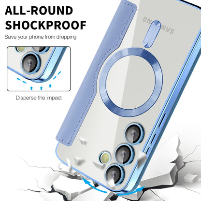 Capa MagSafe para Samsung Galaxy S23+ S916, Techsuit, SmartMag Book, Azul