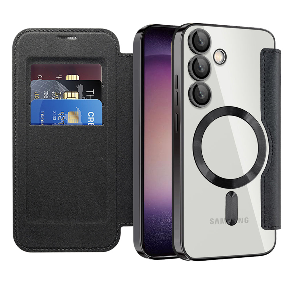 Capa MagSafe para Samsung Galaxy S23+ S916, Techsuit, SmartMag Book, Preta