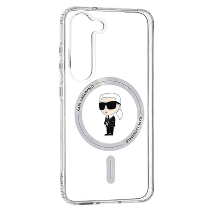 Capa MagSafe para Samsung Galaxy S23 S911, Karl Lagerfeld, IML Ikonik Karl, Transparente