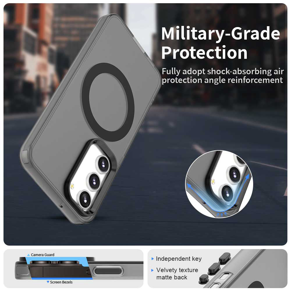 Capa MagSafe para Samsung Galaxy S23 S911, Techsuit, CandyCase, Preta