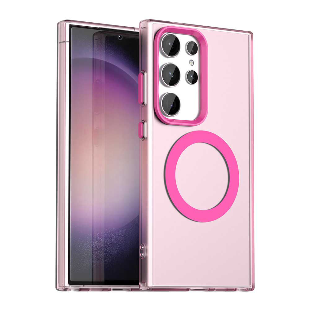 MagSafe Case for Samsung Galaxy S23 Ultra S918, Techsuit, CandyCase, Pink