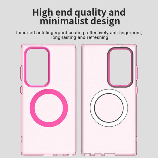 Capa MagSafe para Samsung Galaxy S23 Ultra S918, Techsuit, CandyCase, Rosa