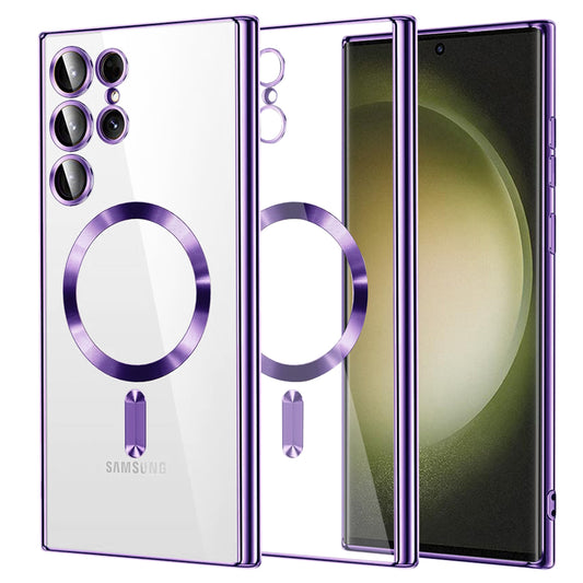 Capa MagSafe para Samsung Galaxy S23 Ultra S918, Techsuit, Luxury Crystal, Roxo Claro