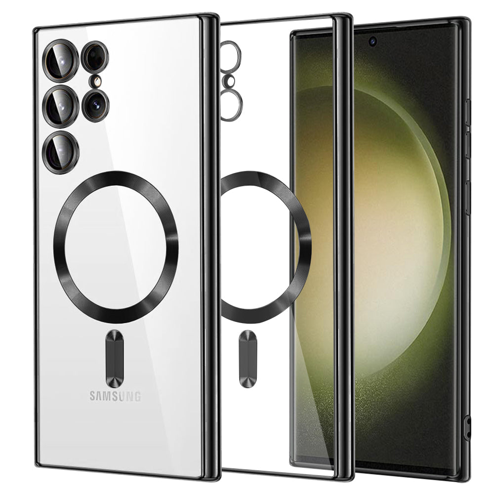Capa MagSafe para Samsung Galaxy S23 Ultra S918, Techsuit, Luxury Crystal, Preta