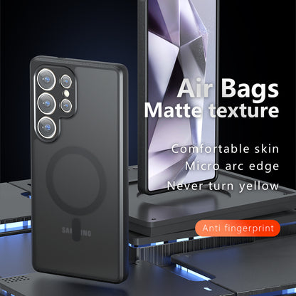 Capa MagSafe para Samsung Galaxy S23 Ultra S918, Techsuit, PureFrost, Preto Satinado