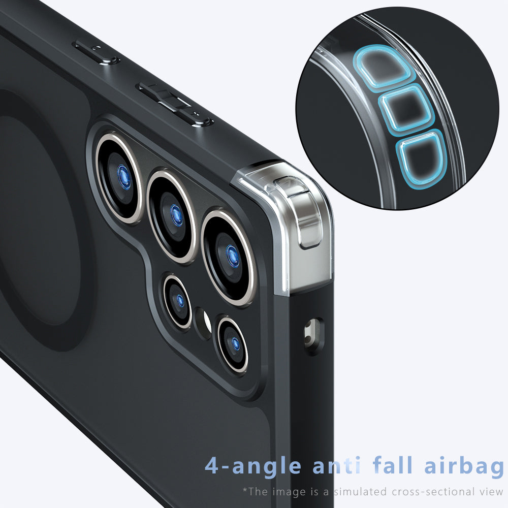 Capa MagSafe para Samsung Galaxy S23 Ultra S918, Techsuit, PureFrost, Preto Satinado