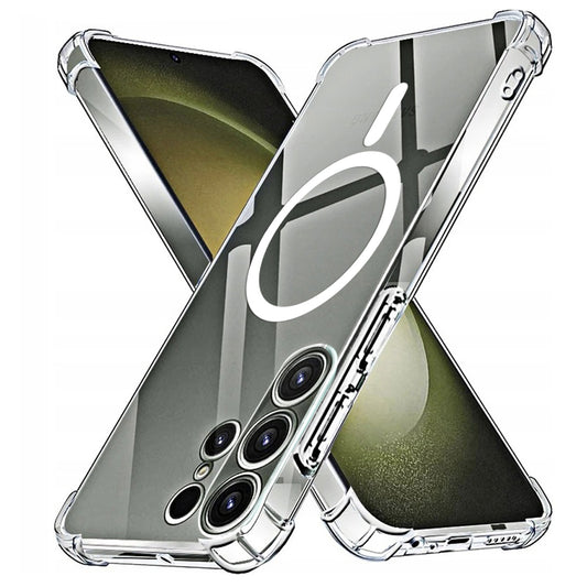 Capa MagSafe para Samsung Galaxy S23 Ultra S918, Techsuit, à prova de choques, Transparente