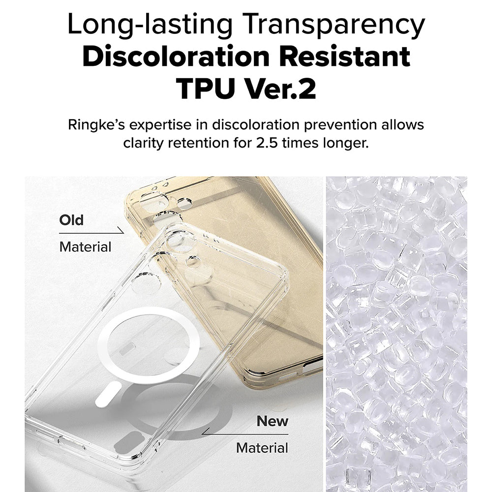 Capa MagSafe para Samsung Galaxy S24 FE S721, Ringke, Fusion, Transparente