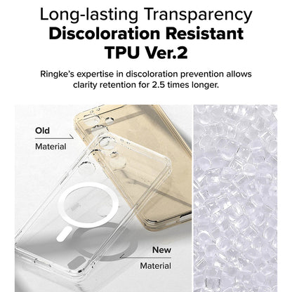 Capa MagSafe para Samsung Galaxy S24 FE S721, Ringke, Fusion, Transparente