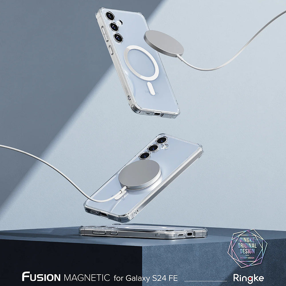 Capa MagSafe para Samsung Galaxy S24 FE S721, Ringke, Fusion, Transparente