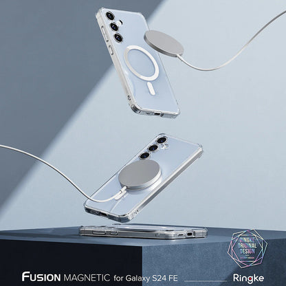 Capa MagSafe para Samsung Galaxy S24 FE S721, Ringke, Fusion, Transparente