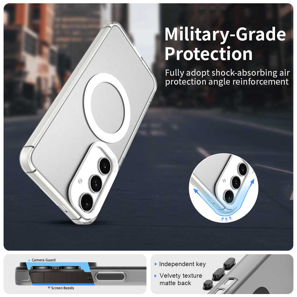 Capa MagSafe para Samsung Galaxy S24 FE S721, Techsuit, CandyCase, Branca