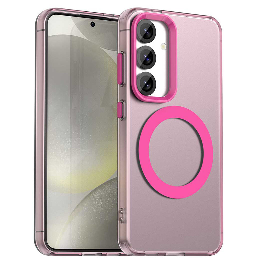 Capa MagSafe para Samsung Galaxy S24 FE S721, Techsuit, CandyCase, Rosa