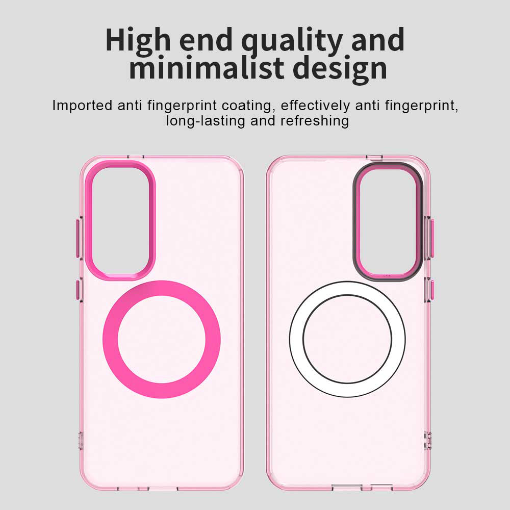 Capa MagSafe para Samsung Galaxy S24 FE S721, Techsuit, CandyCase, Rosa