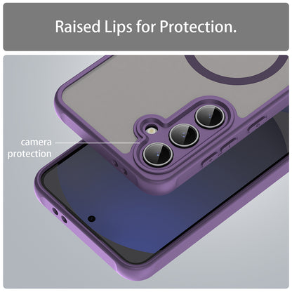 Capa MagSafe para Samsung Galaxy S24 FE S721, Techsuit, HaloFrost II, Roxa