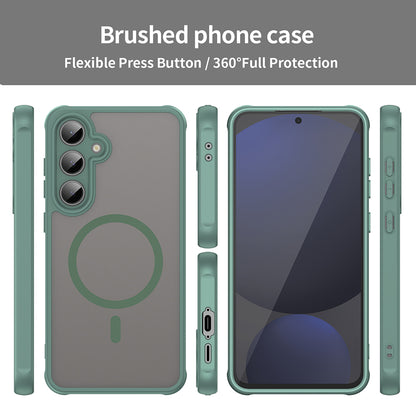 Capa MagSafe para Samsung Galaxy S24 FE S721, Techsuit, HaloFrost II, Verde