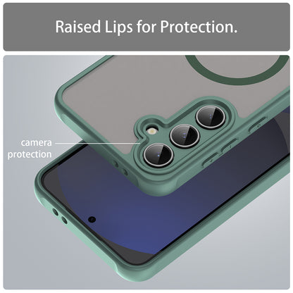 Capa MagSafe para Samsung Galaxy S24 FE S721, Techsuit, HaloFrost II, Verde