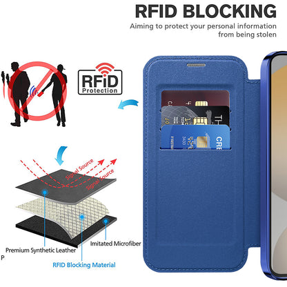 MagSafe Case for Samsung Galaxy S24 FE S721, Techsuit, SmartMag Book, Blue
