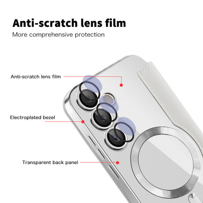 Capa MagSafe para Samsung Galaxy S24 FE S721, Techsuit, SmartMag Book, Cinzento