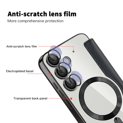 Capa MagSafe para Samsung Galaxy S24 FE S721, Techsuit, SmartMag Book, Preta
