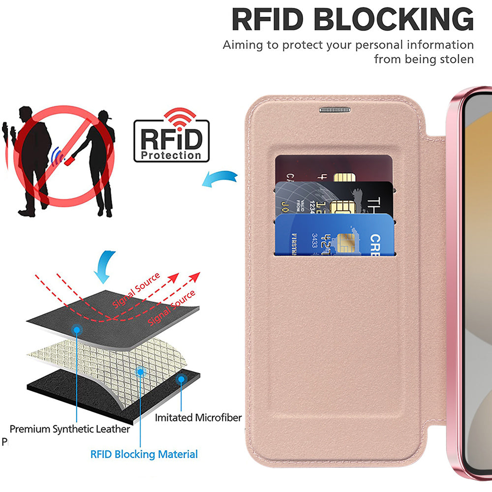 Capa MagSafe para Samsung Galaxy S24 FE S721, Techsuit, SmartMag Book, Rosa