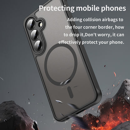 Capa MagSafe para Samsung Galaxy S24+ S926, Techsuit, HaloFrost II, Preta