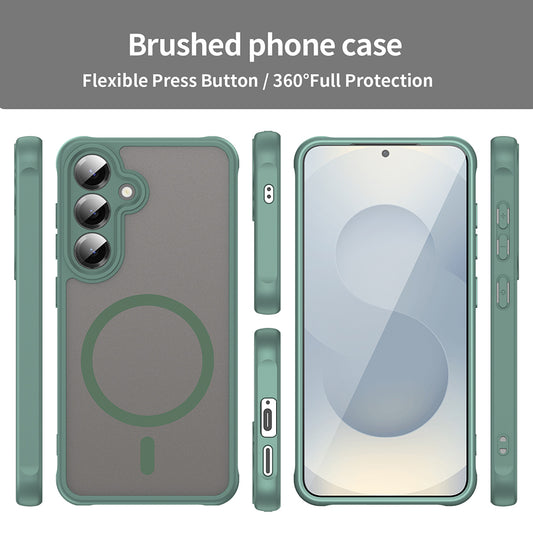 Capa MagSafe para Samsung Galaxy S24+ S926, Techsuit, HaloFrost II, Verde