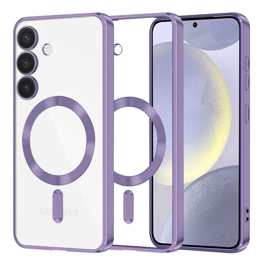 Capa MagSafe para Samsung Galaxy S24+ S926, Techsuit, Luxury Crystal, Roxo Claro