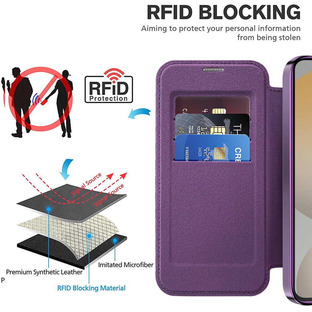 Capa MagSafe para Samsung Galaxy S24+ S926, Techsuit, SmartMag Book, Roxo