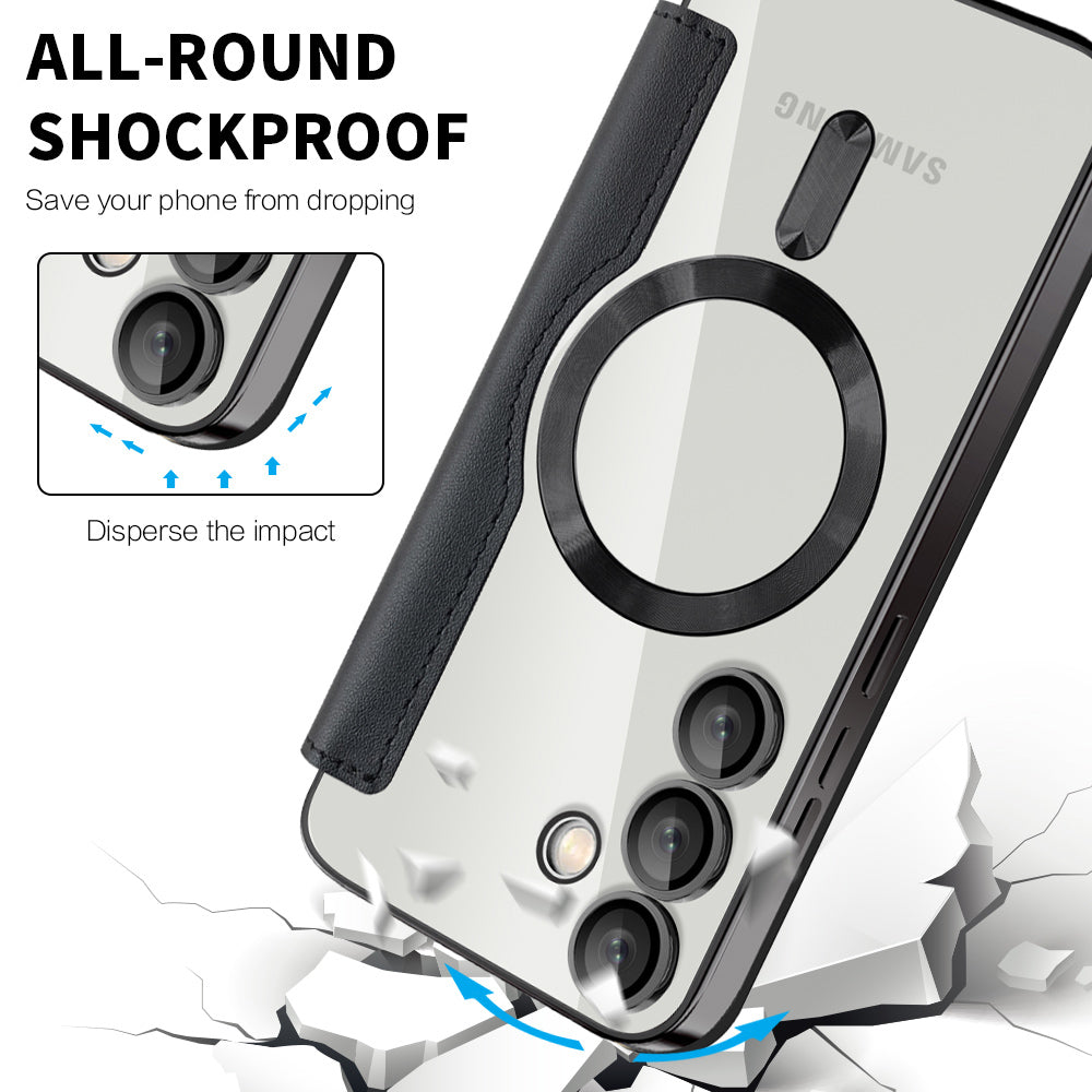 MagSafe Case for Samsung Galaxy S24+ S926, Techsuit, SmartMag Book, Black