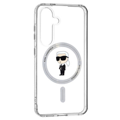 Capa MagSafe para Samsung Galaxy S24 S921, Karl Lagerfeld, IML Ikonik Karl, Transparente